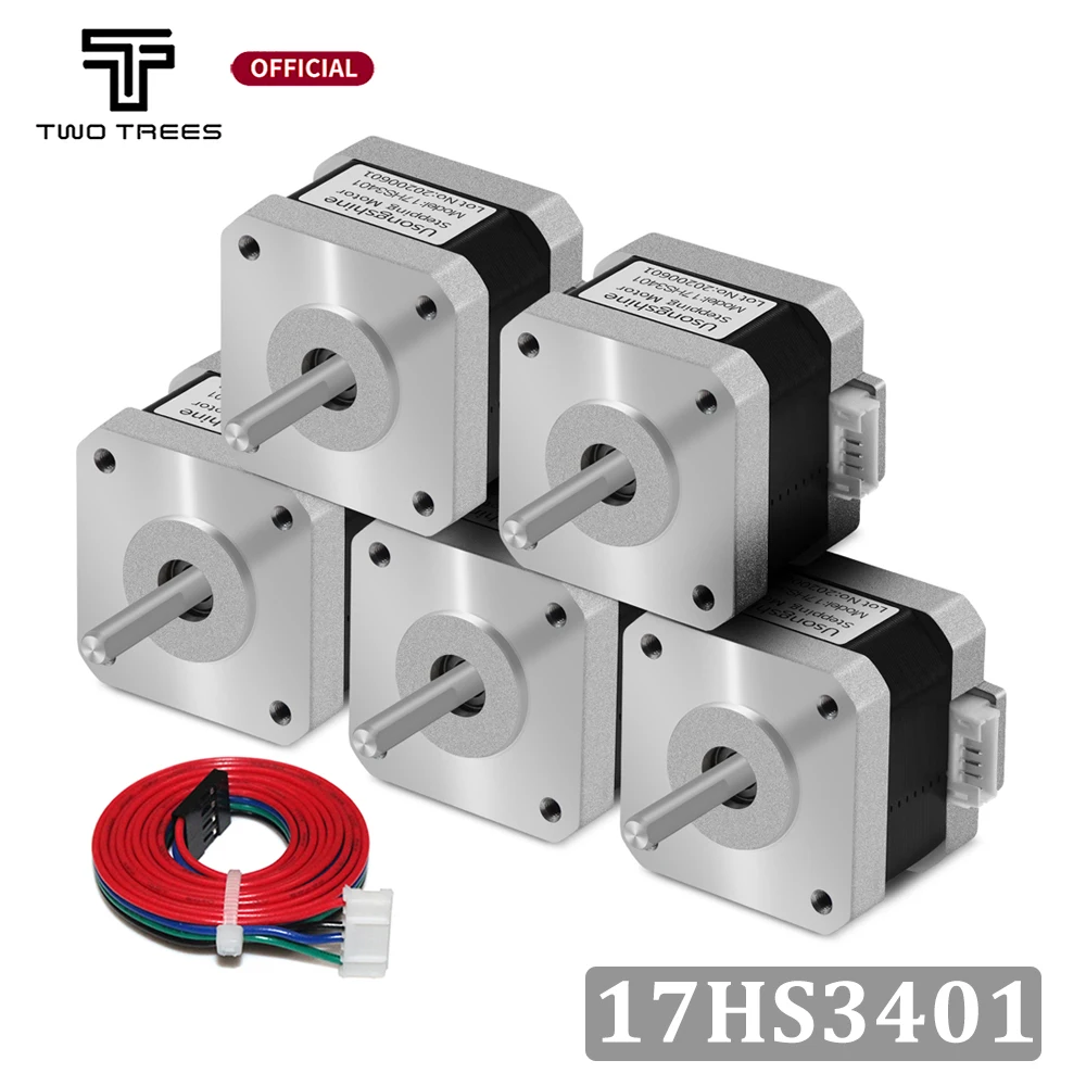 

Twotrees Nema 17 Stepper Motor 23mm 17hs3401 17Ncm 1A Nema17 Step 42 Motor for CNC Extruder 3D Printer Motor