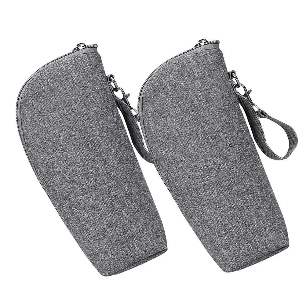 

2Pcs Milk Bottle Insulated Bag Lightweight Oxford Cloth Thermal Carrier Portable Baby Food Bottle Cooler for Outdoor