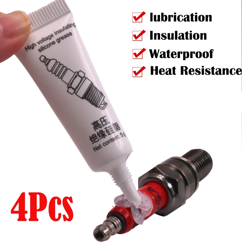 

Auto Car Spark Plug Insulating Silicone Grease High Low Temperature Corrosion Resistance Waterproof Preventing Arc Jumping Tools