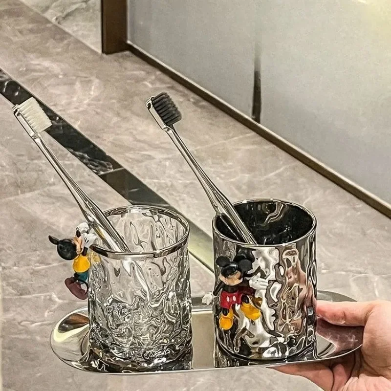 Water Ripple Mouthwash Cup, Washing Household Toothbrushes, Brushing and Storage, Couple Toothbrush, Light Luxury Tooth Cup