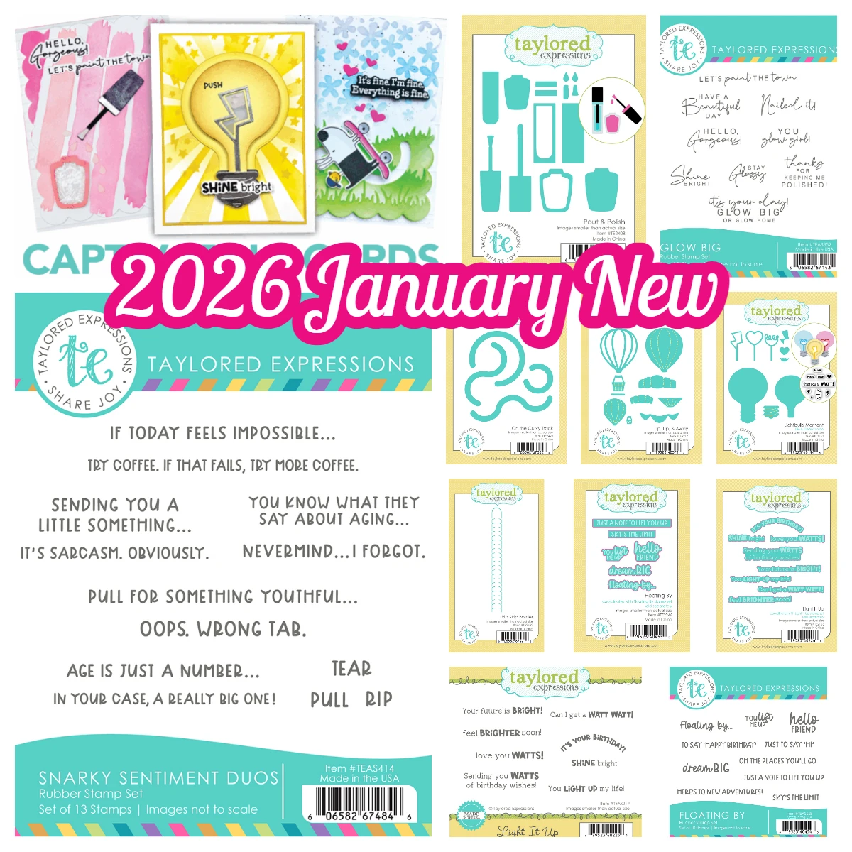 

2026 New Lightbulb Moment Die & Clear Stamp Combo Sentiment Duos Stamp Set Valentine's Die Set DIY Scrapbooking Card Word Stamps