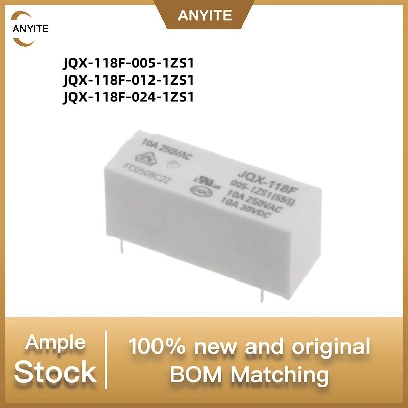 New 10Pcs/LOT  JQX-118F-005-1ZS1  JQX-118F-012-1ZS1  JQX-118F-024-1ZS1  JQX-118F 5pin