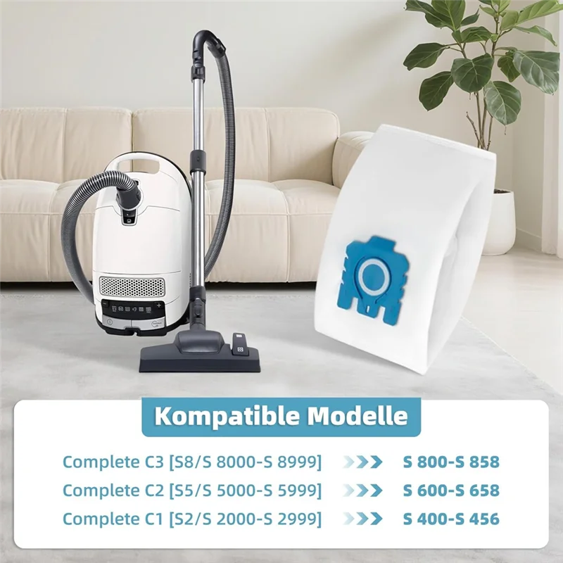 أكياس المكنسة الكهربائية ABUS-16Pcs للمكنسة الكهربائية Hyclean 3D GN مع 5 محركات و5 مرشحات عادم تحل محل 12281680