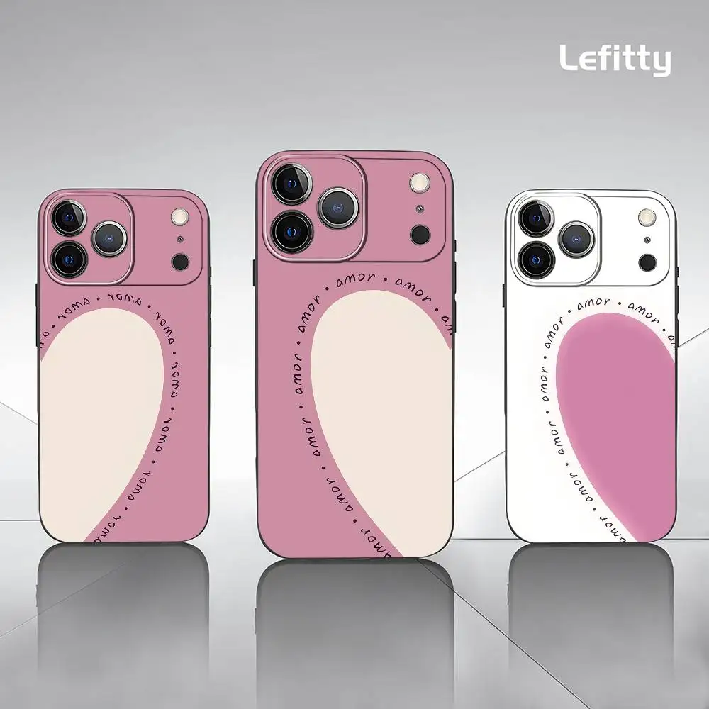 Love couple phone case for iPhone 17 16 15 14 13 Pro Max Plus Mini Frosted Soft Case Funda Shockproof Cases
