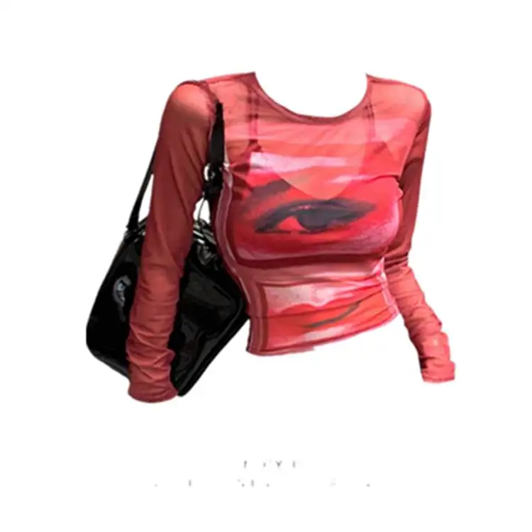 

plus Size American Sle Long Sve T-irt Women's Special Large Size See tough Sun Protection Summer Streetwear round Ne