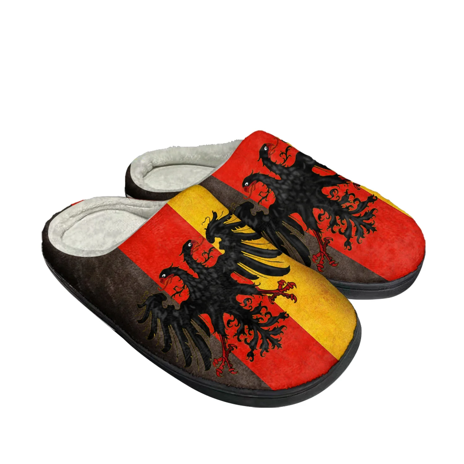 German Flag Home Cotton Custom Slippers Mens Womens Sandals Germany Plush Bedroom Casual Keep Warm Shoes Thermal Slipper