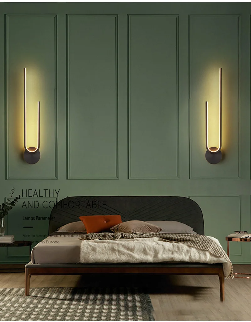 

12W Wall Sconce with Frosted Flute Glass Vanity Light Fixtures Bathroom Sconces Wall Lights for Mirror Bathroom Bedroom Hallway