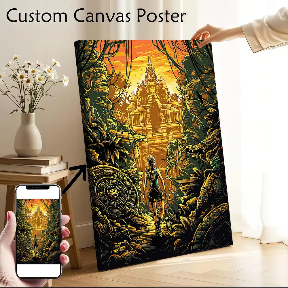 Tomb Raider Poster Canvas Wall Art Custom Photo Print Modern Painting for Fans Home Decor Living Room Decoration Bedroom Mural