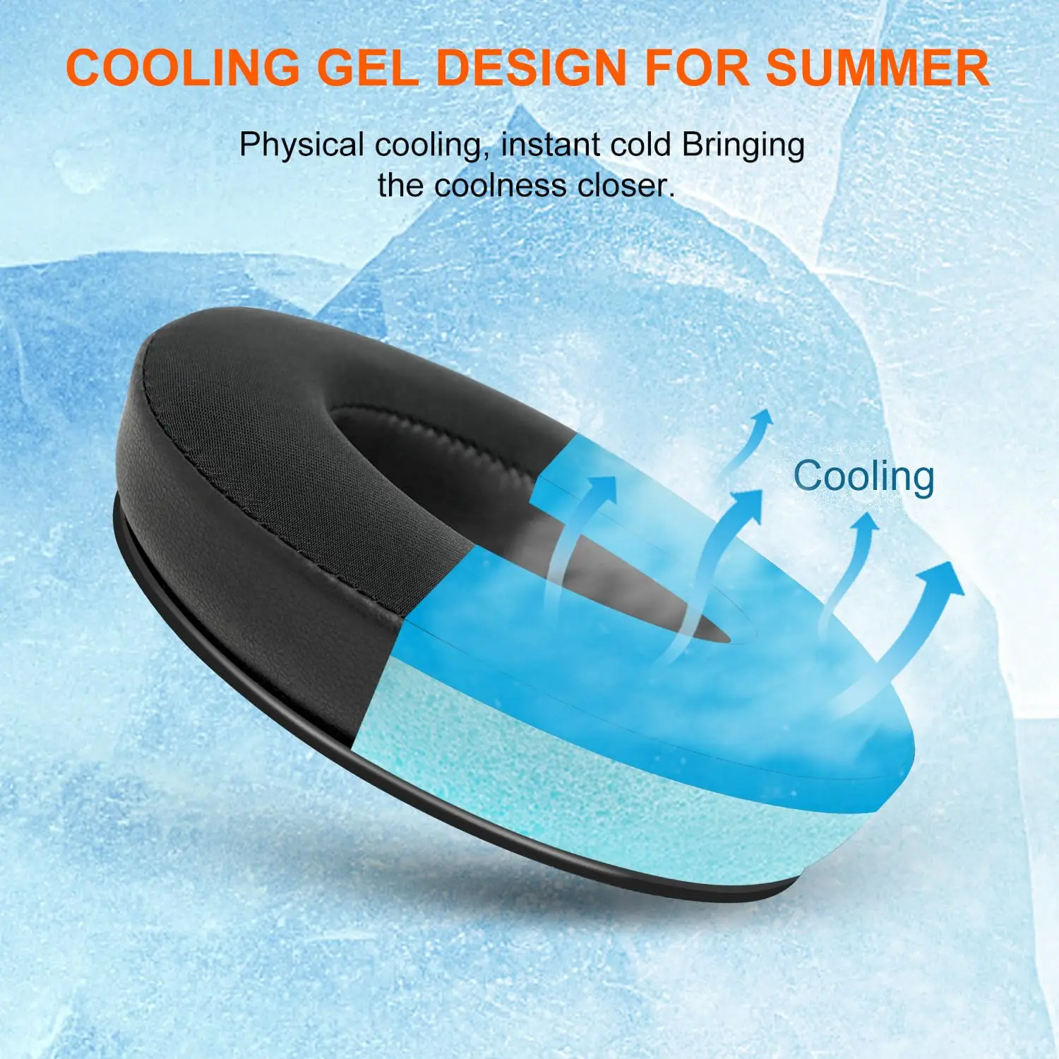 Cooling Gel-oorkussens voor Bose QC35 en QC35 II (QuietComfort 35) over-ear hoofdtelefoon, traagschuim en koeler voor langere (zwart)