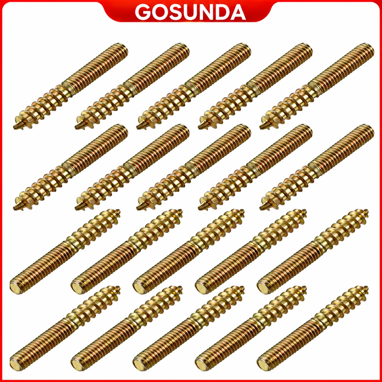 5-20pcs wooden furniture double head self tapping bolt M6 M8 self tapping screw, specially designed for self tapping nail wood
