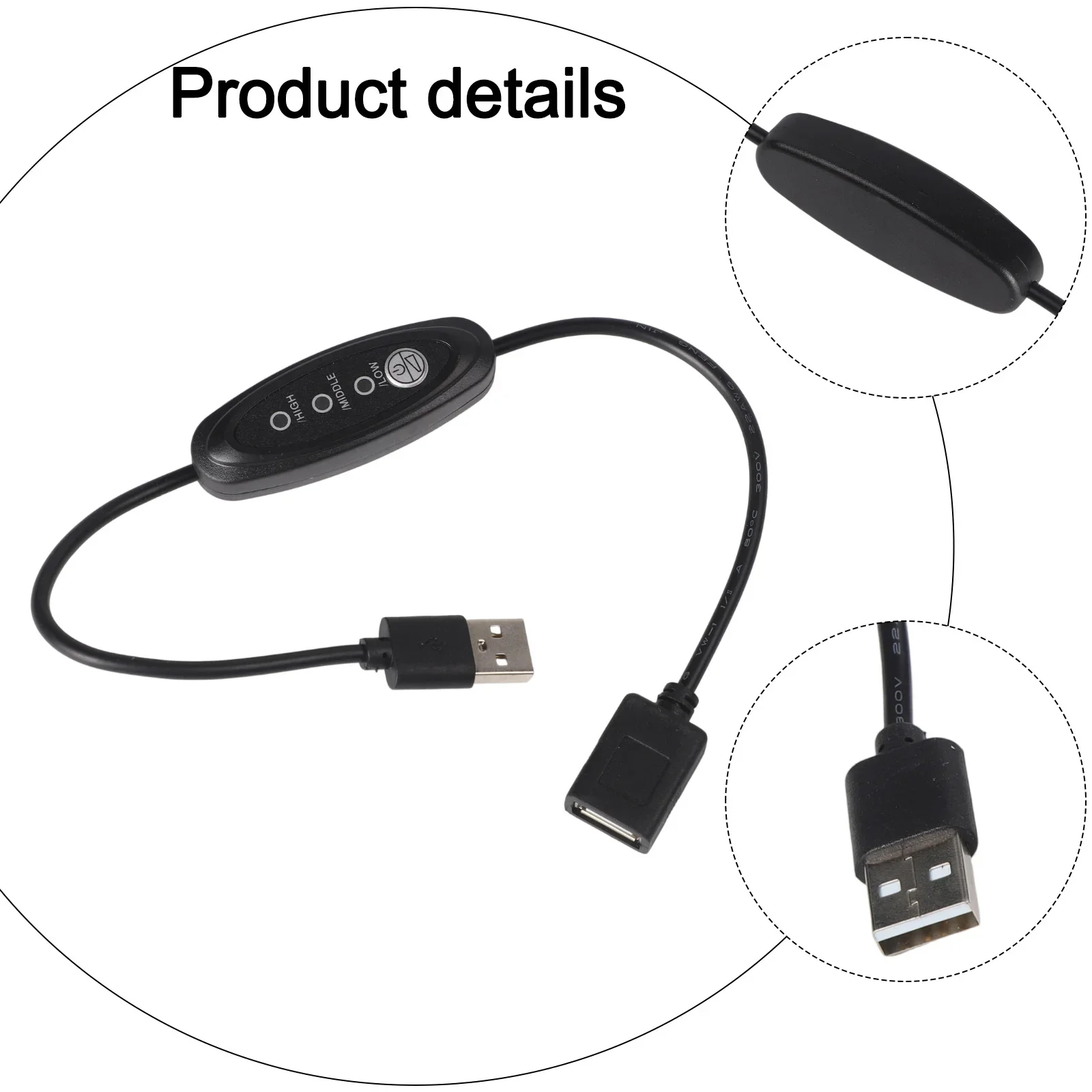 Everyday Electronics 3-Speed Controller Cable For Small Fans And Motors Plug-and-Play Cable Low Heat Generation