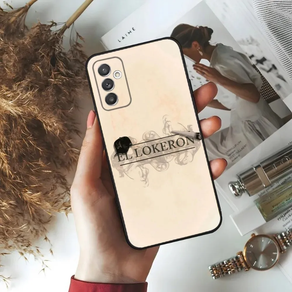 حافظة هاتف EL LOKERON Tito Double P لهاتف سامسونج S24,23,22,30,21,10,9,Ultra,Plus,Lite,FE,5G حافظة ناعمة سوداء