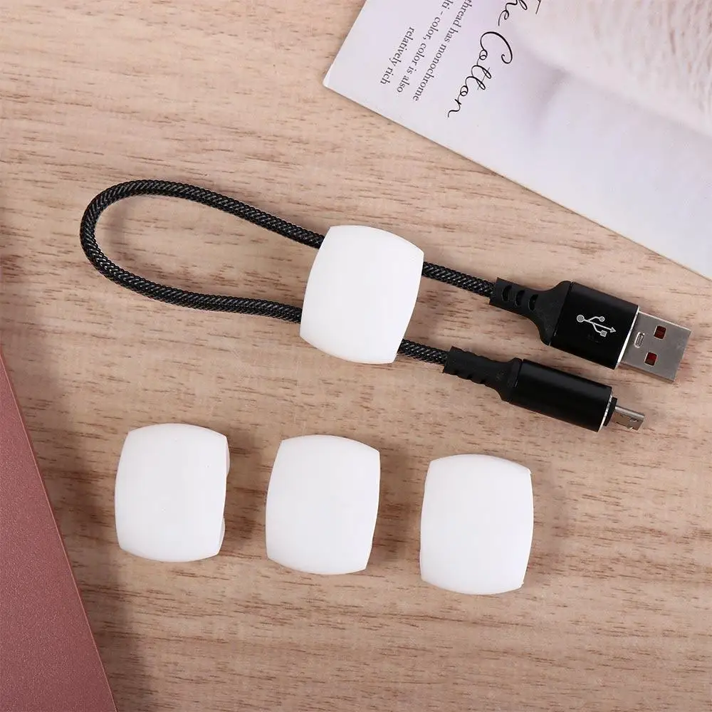 5pcs Desk Tidy Organizer Cable Management Cable Organizer Simplicity Multipurpose Wire Winder Tidy Portable Cord Clip Earphone