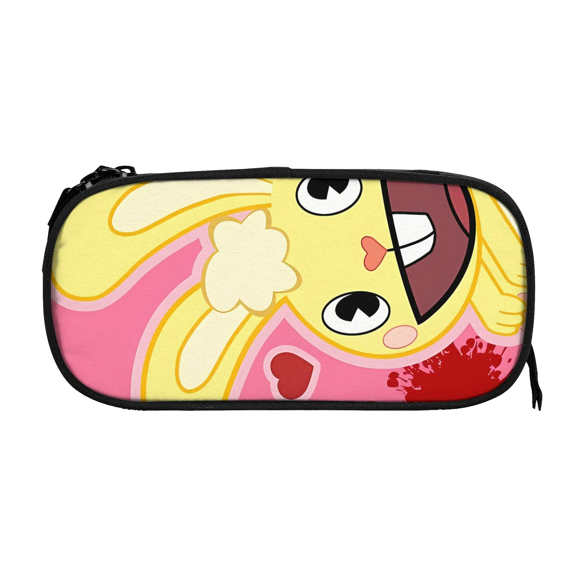 1 Piece Lightweight Whimsical Hare Character Pencil Case Student Pen Bag Happy Tree Friends Office Pencil Pouch