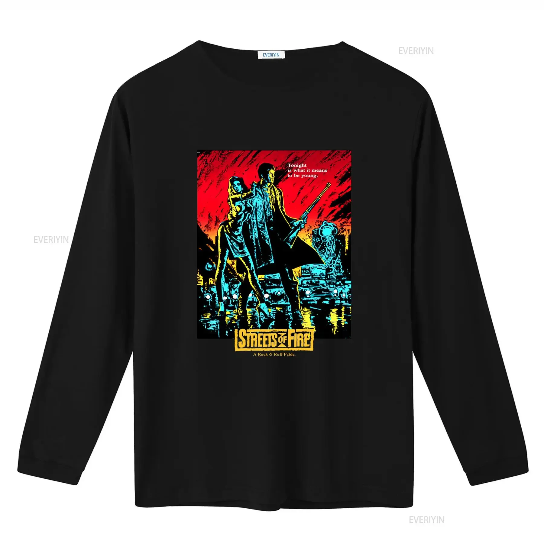 Streets Of Fire Cult Movie Inspired T Shirt Burning Design All Sizes New vintage Washed Slightly Comfortable fashion