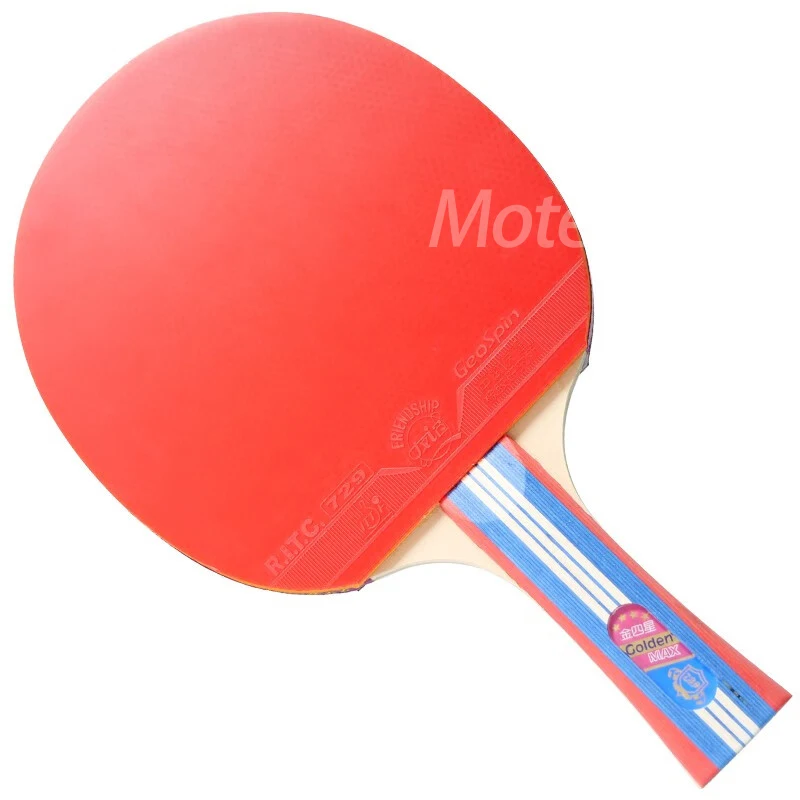 729 Friendship Table Tennis Racket Professional Gold-4 Star Sticky Sponge Pingpong Bat Blade With Rubber Paddle