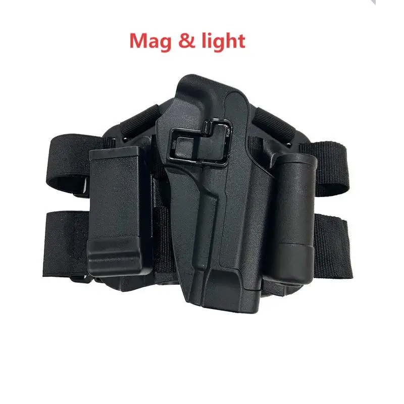 #   G17 G19 G43X USP 1911 M92 P226 Sig مسدس مع مجلة الحقيبة ومصباح يدوي الساق التكتيكية سرعة رسم الساق مسدس الحافظة`