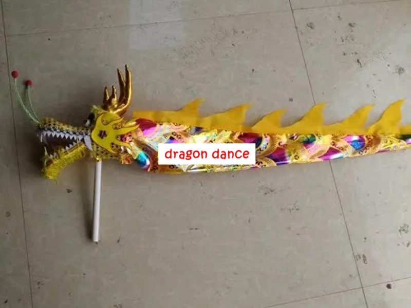 1 m Novelty One Hand Dragon Dance For Children Festival School Activity Prop Lightweight Traditional Performance (Include Stick)