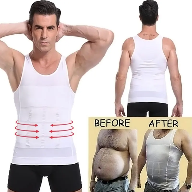 Men's Slimming Vest Be-In-Shape Body Shaper Belly Control Posture Gynecomastia Compression Shirt Underwear Waist Trainer Corset