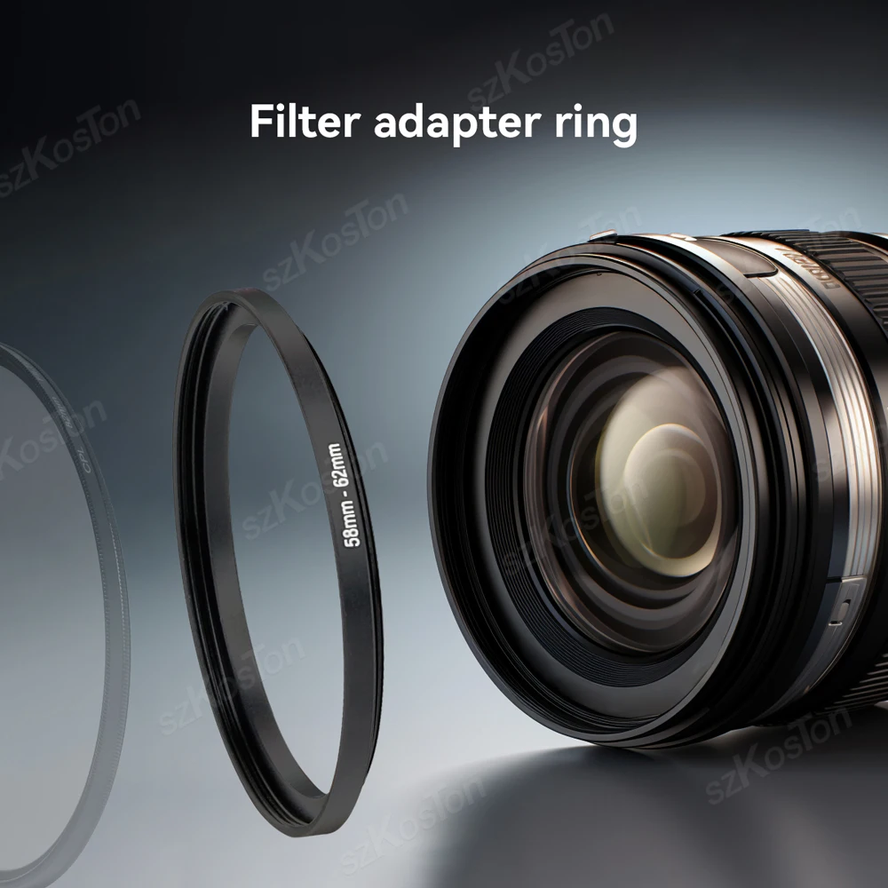 18pcs Camera Lens Filter Step Up & Down Ring Adapter Metal Filter Adapter Ring For All Camera DSLR 37-82 82-37mm Mount Set Kit