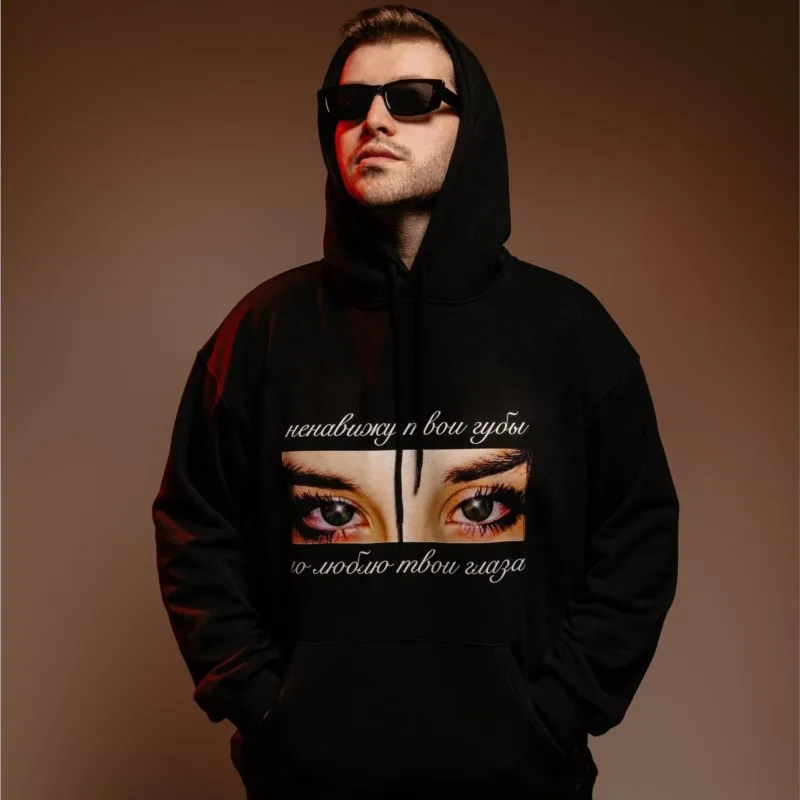 Goth Y2k Harajuku Oversized Streetwear Pullover Winter Women 's Hoodies Eyes Graphic Print Sweatshirt Hip Hop Punk Aesthetic Top