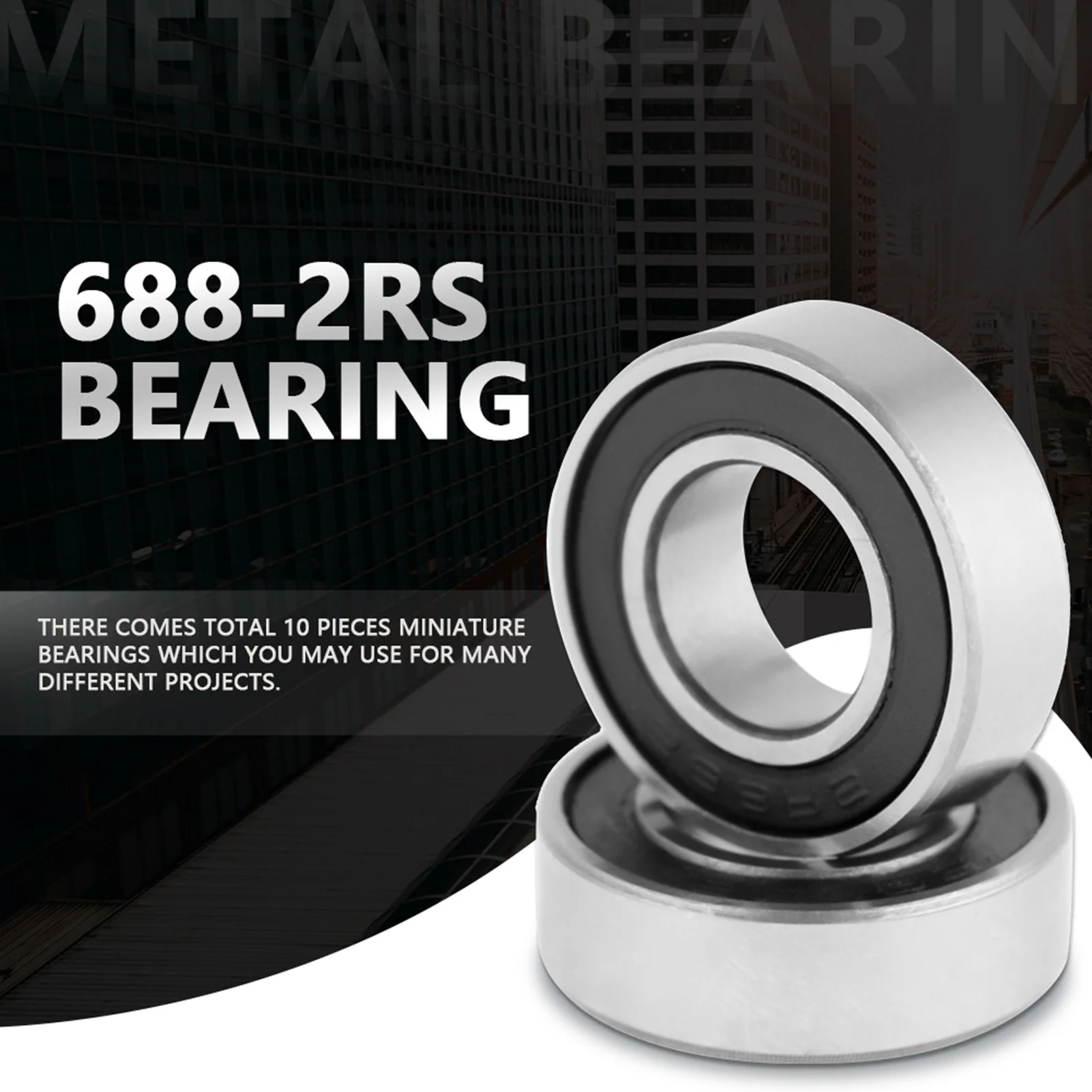 688-2RS Rubber Sealed    Bearings 8x16x5mm Rubber Sealed Bearing