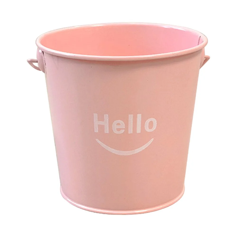 

Vintage With Handle Small Metal Buckets Rust-Resistant Multipropose Succulent Plant Pot Leak Proof Colorful Pen Holders