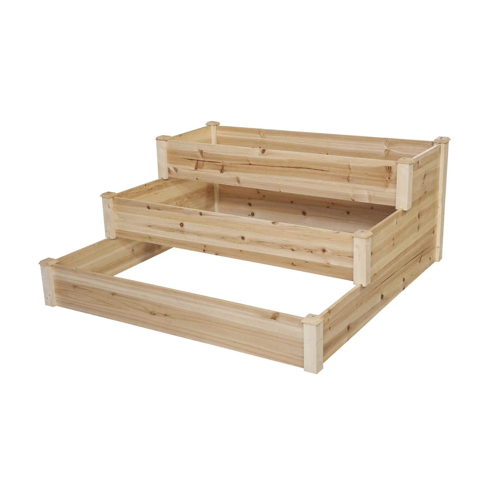 

Modern Homes & Gardens 3 Tier Cedar Raised Garden Bed