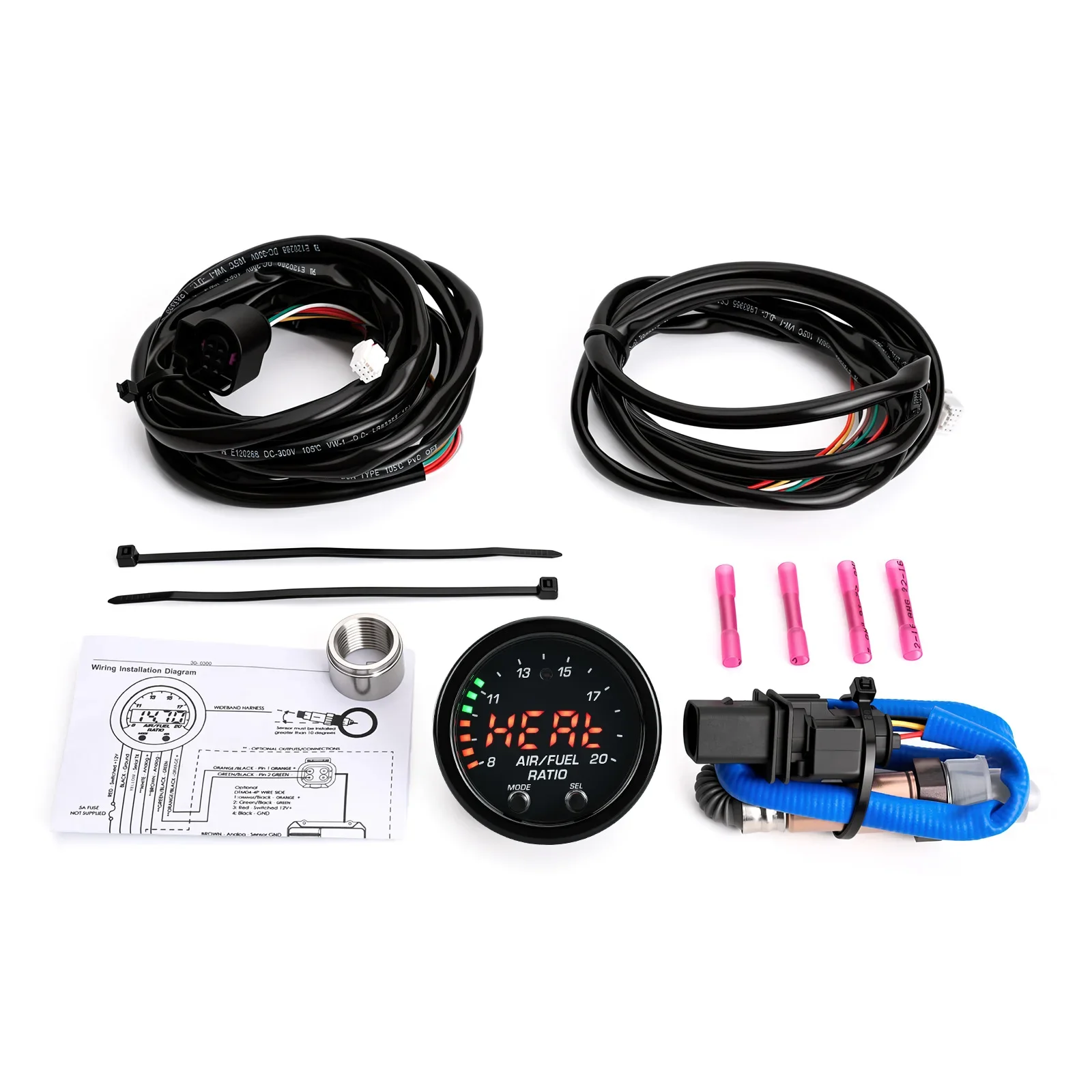 52mm 30-0300 X-Series Wideband O2 Air Fuel Ratio Gauge Kit Oxygen Sensor AFR Controller Gauge LSU 4.9 Car Accessories