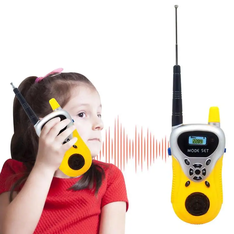 2 Pcs Walkie Talkie For Children's Radio Receiver Walkie-Talkie Toy With Built-in Flashlight Kids Birthday Gift For Boys Girls