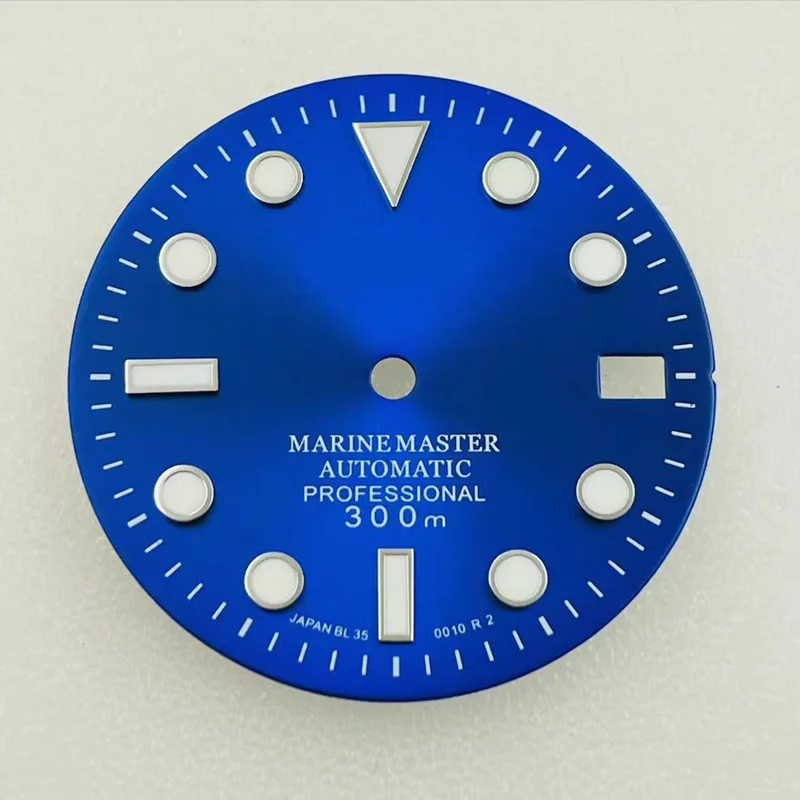 NH35 Dial 28,5 mm Reloj de buceo luminoso verde NH36/4R35/4R36 Accesorios de reloj literal con logo