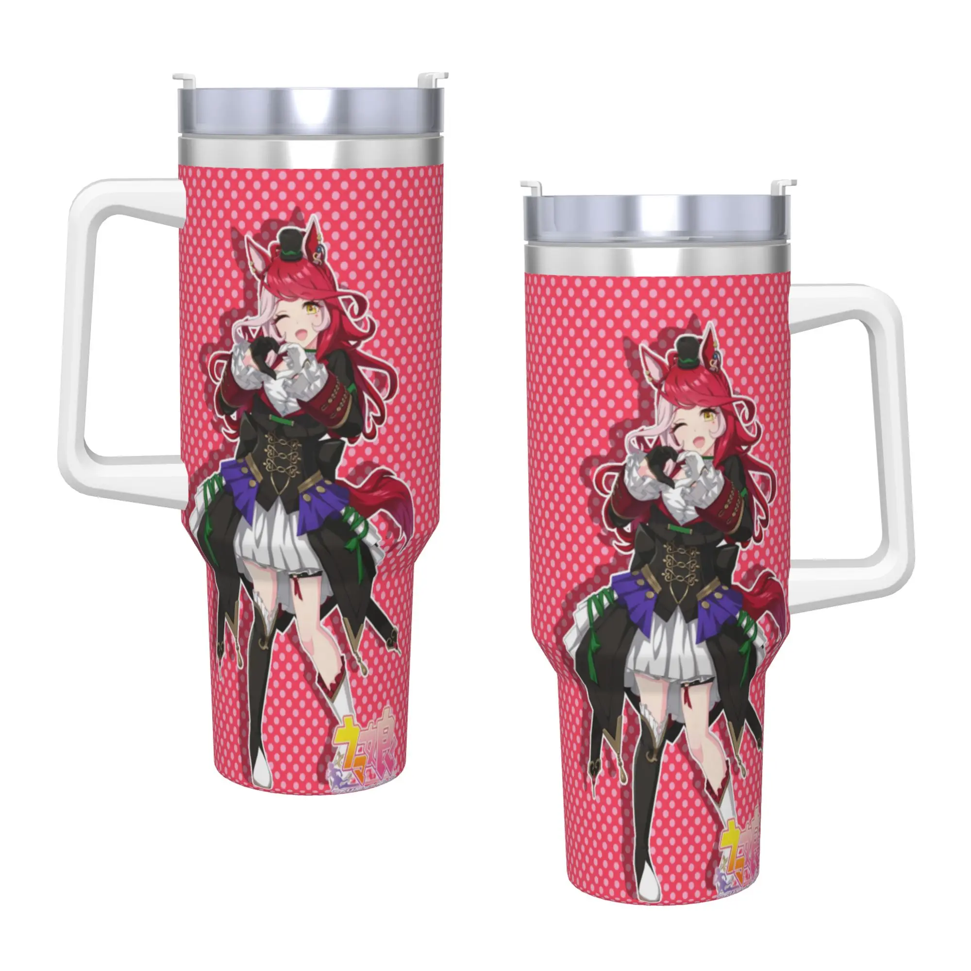 Loves Only You UmaMusume Pretty Derby Stainless Steel Tumbler  Beach Car Mugs 40oz Thermal Mug Portable Cold Drink Milk Bottle