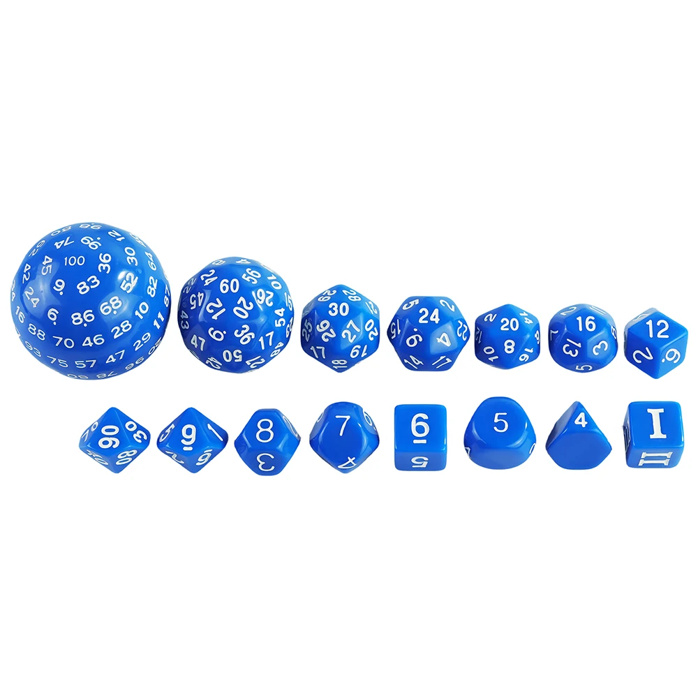 Polyedrisches Würfelset DND-Würfel POP D3-D100 Acrylwürfel-Sets 15-teilig als Geschenk DND-Spiel RPG Brettspielzubehör – Detail 4