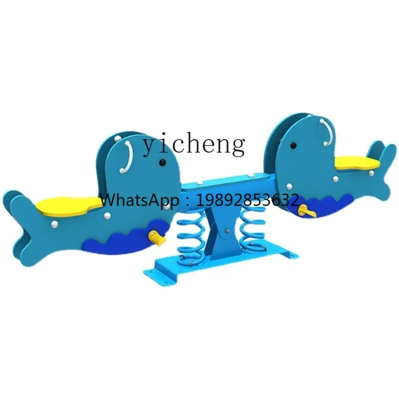 ZZ Kindergarten Children Outdoor Double Seesaw Rocker Outdoor Rocking Horse the Hokey Pokey
