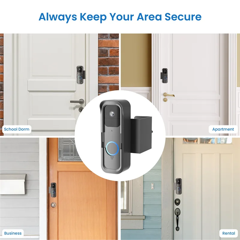 ABGR-도난 방지 초인종 마운트 깜박임 비디오 초인종 용 드릴 브래킷 홀더 없음, 초인종 모션 센서 카메라 마운트 차단 없음