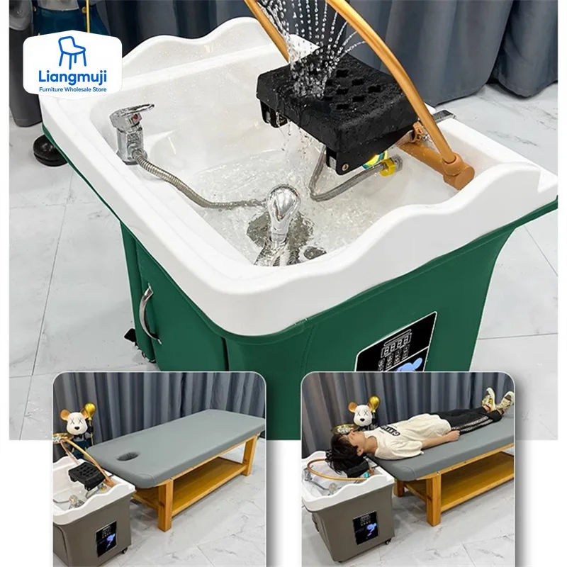 

Кресло для шампуня для головы, парикмахерская, комфортная маленькая станция для мытья волос, стул для перемещения, Lettino Massaggio, мебель MQ50SC