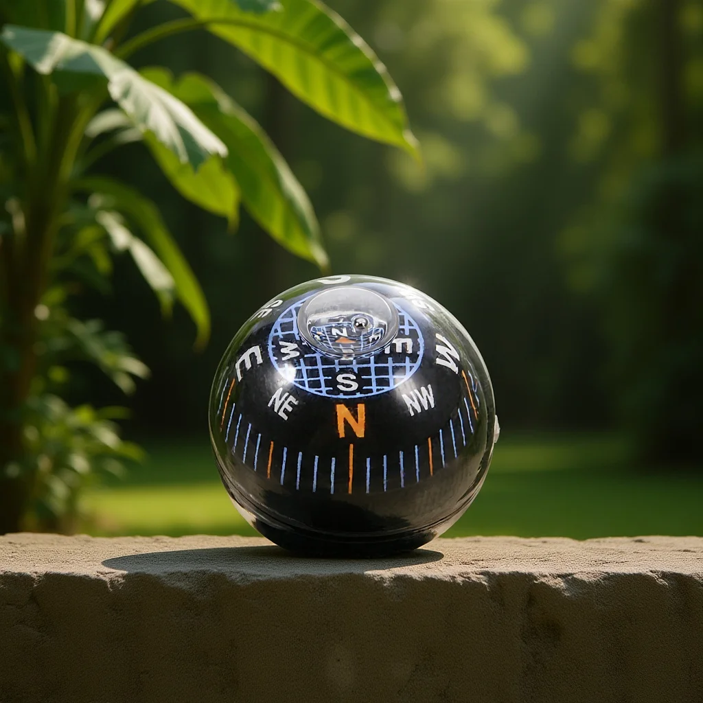 

Mini Black Car Dashboard Ball Compass Plastic Automotive Vehicle Navigation Accurate Directional Guide Compass