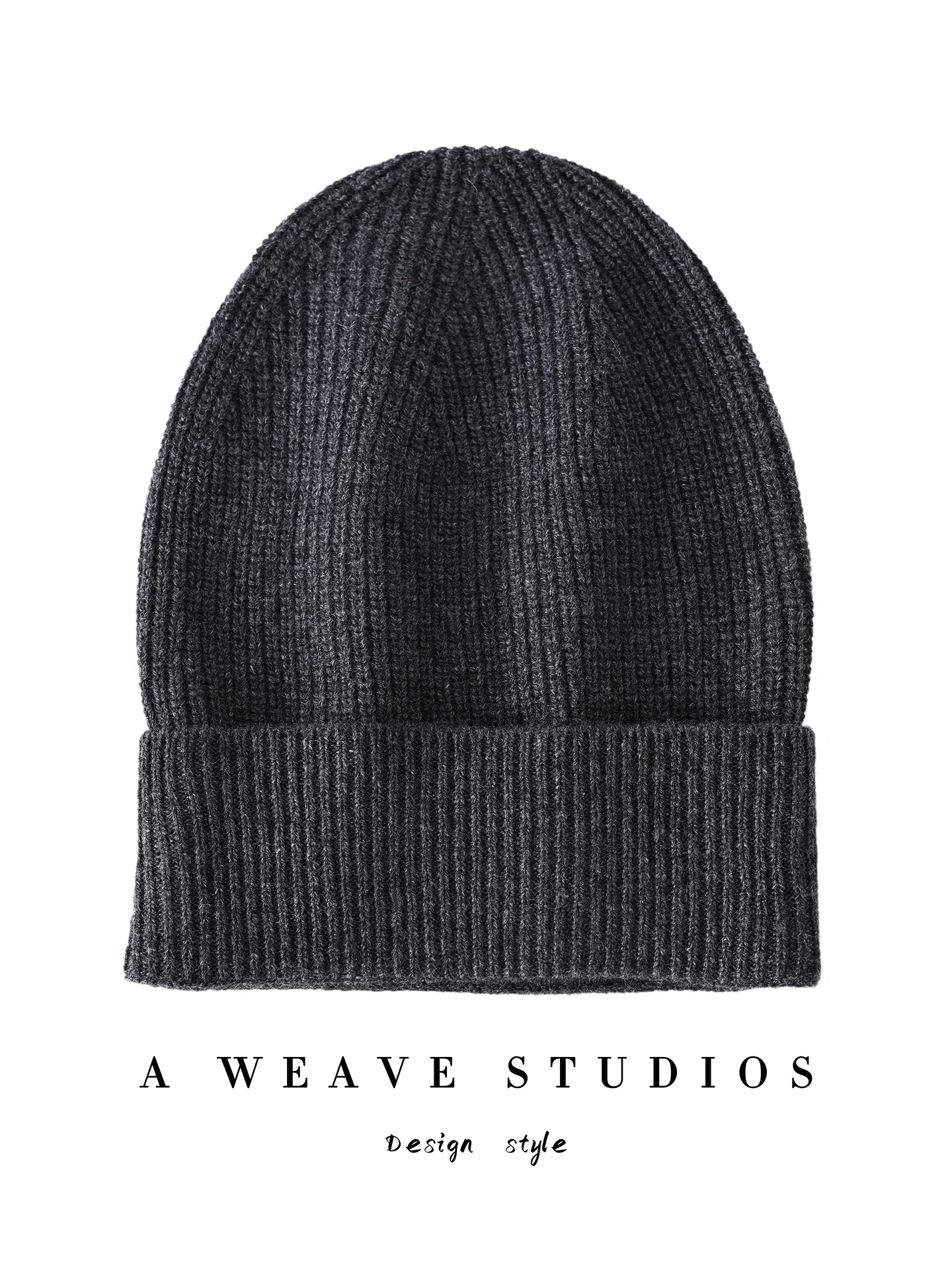 TLOML New Women's 100% Cashmere Edge Folded Hat Autumn Winter Keep Warm Pullover Caps Casual Cashmere High Quality Versatile Hat