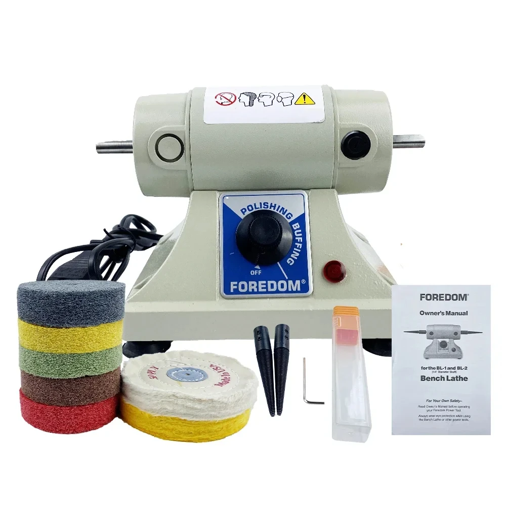 Máquina de Polimento de Velocidade Ajustável Banco Multifuncional Torno Polidor Moedor Usado para Fazer Jóias Woodcrafting Dental