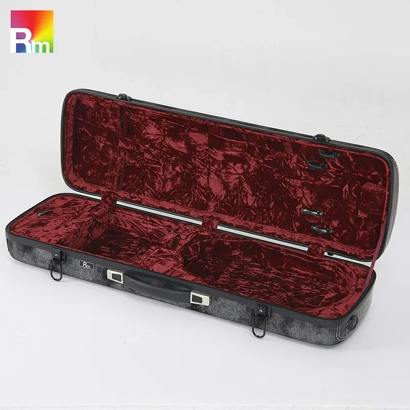 Wholesale Square Fiberglass Violin Case High End Genuine Lightweight Hard Shell Anti Collision Protection Durable Storage Box