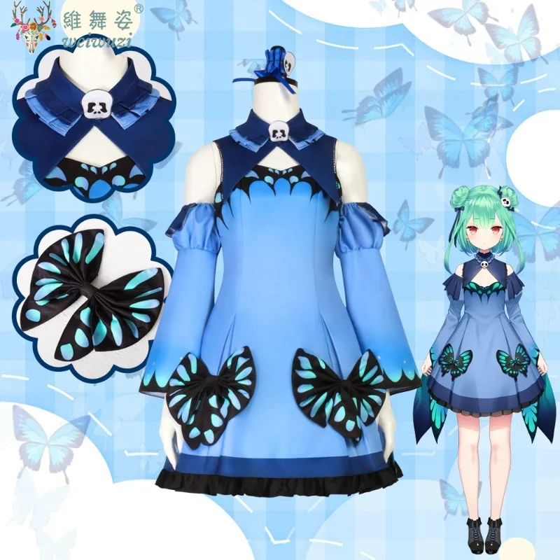 

Uruha Rushia Cosplay Costume Wig VTuber Hololive Suit Adult Women Halloween Carnival Party Princess Fancy Dress Role Play Outfit