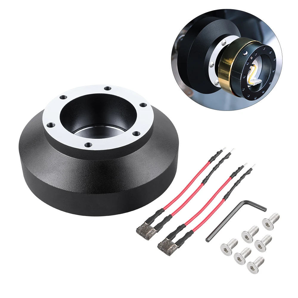 

Aluminum Steering Wheel Short Hub Adapter with Resistors for Honda Accord Civic CR-V CR-Z S2000 for Acura Integra TL RL RSX TSX