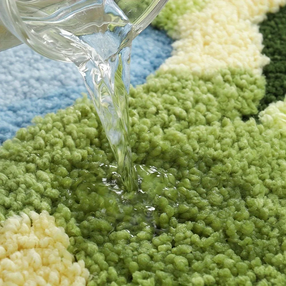 Doormat Absorbent Simulated Moss Bath Mat Thickened Non Slip Moss Rug Soft Cashmere-like Bathroom Mat Bedroom