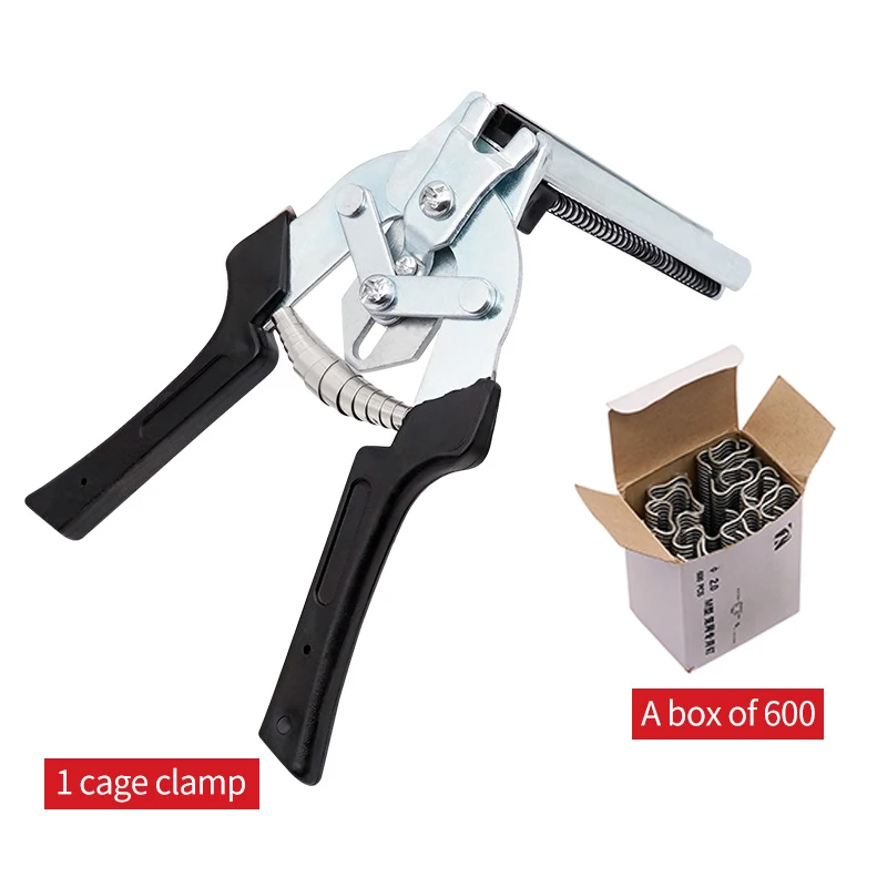 호그 링 플라이어 도구 및 M 클립 스테이플 치킨 메쉬 케이지 와이어 펜싱 케이지, 가금류 용품, 여우 새 개 케이지, 600 개
