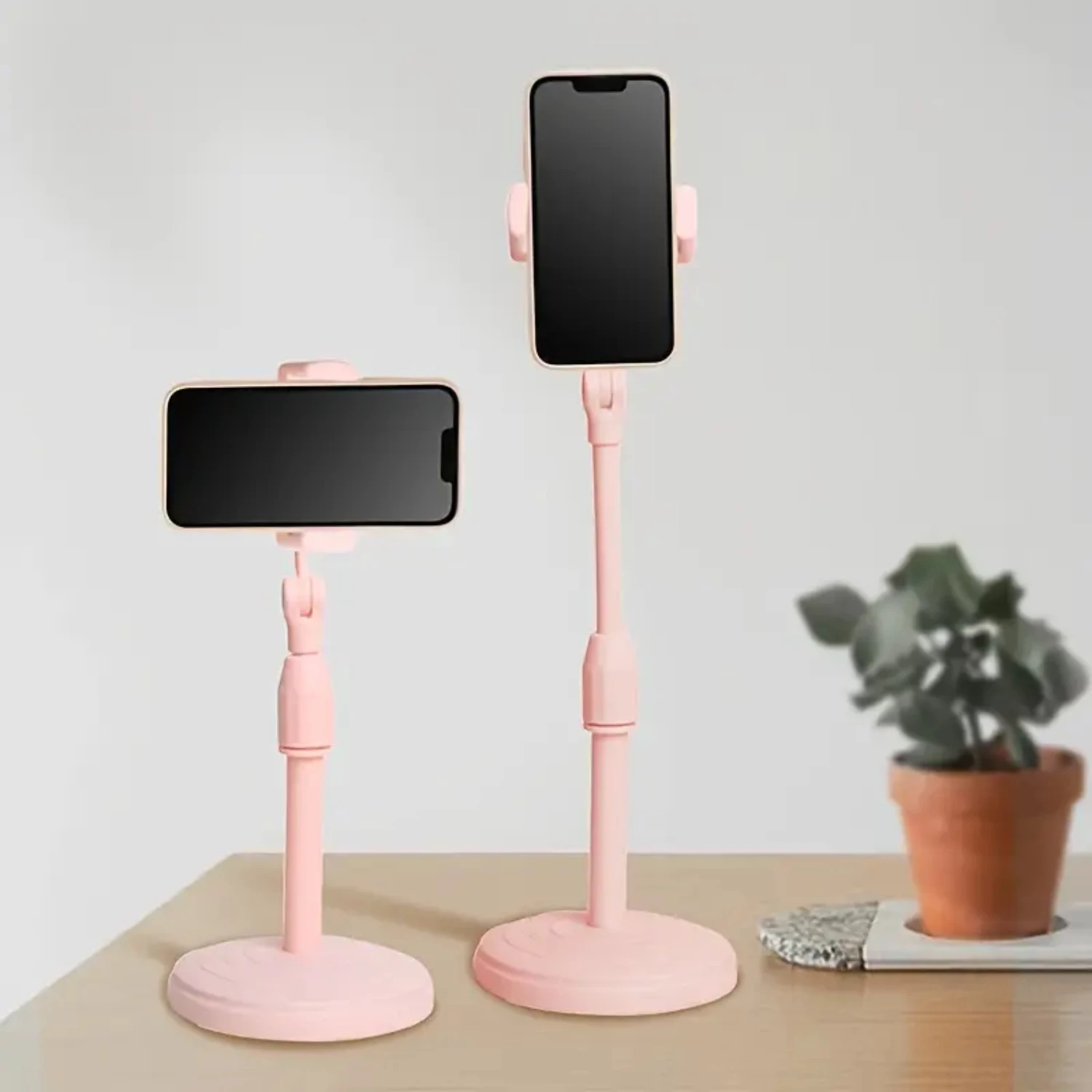 

Enhanced Adjustable & Retractable Cell Phone Stand Holder for Desktop - Great for Live Streaming on YouTube & Instagram. Perfect