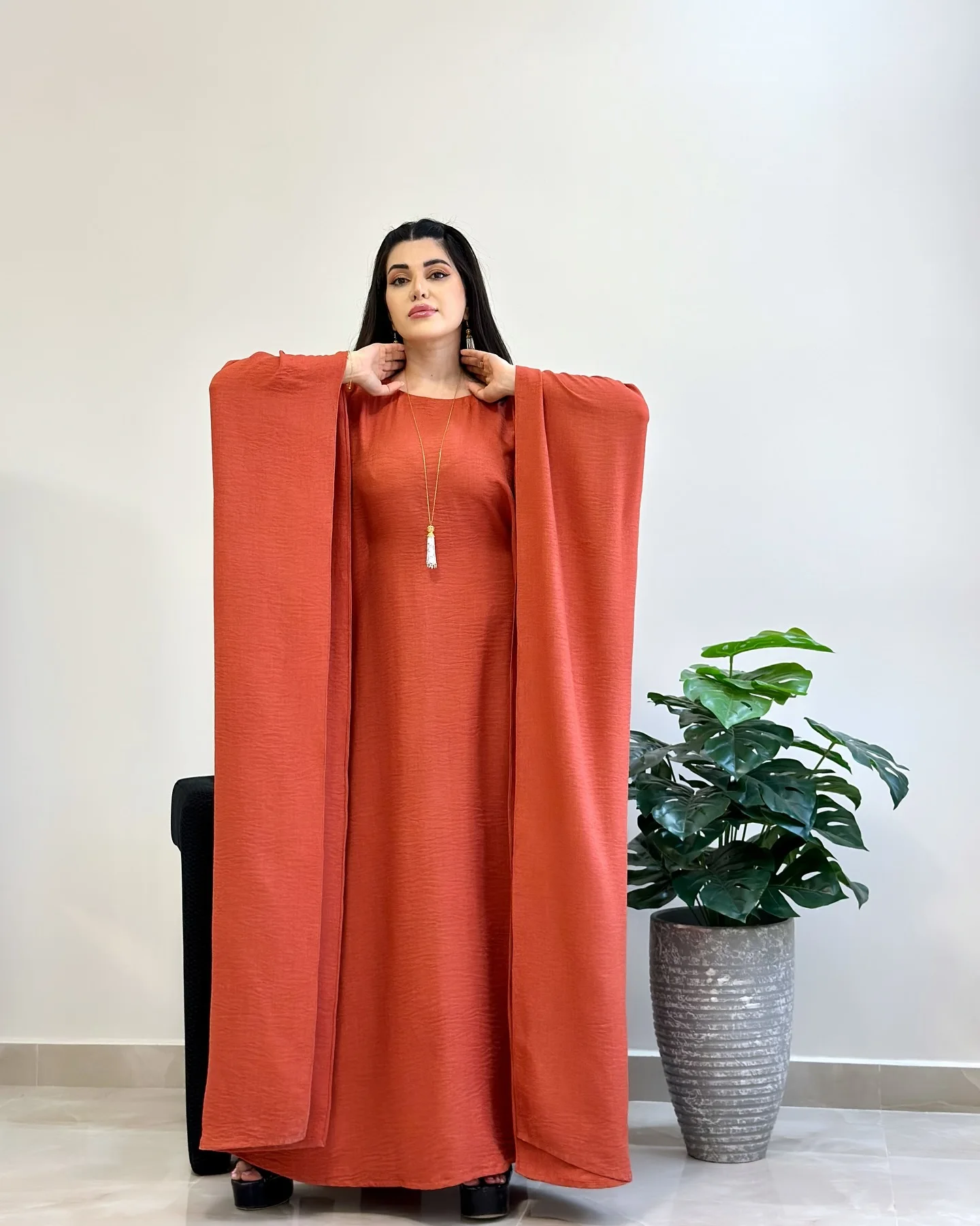 

Customized High Quality O-Neck Jersey Long Sleeves Evening Dresses Elegant Floor Length Celebrity Gowns Vestido De Noche