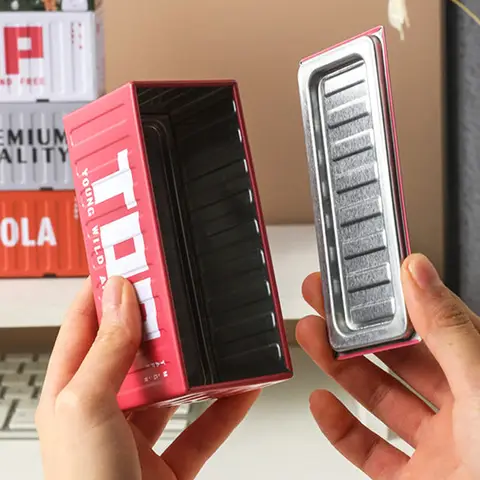 Minibehållare Liten järnlåda Sliten miniatyrmodell Scenrekvisita Kreativ dekoration Förvaring Blindlåda Söt Spannmålslåda #4129 8 best sales förvaring av blinda lådor - №5