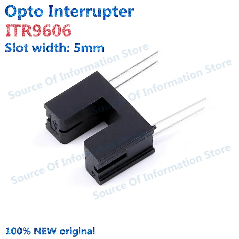 10Pcs, ITR9606, Photointerrupter Transmissive, Slot width 5mm, Opto Interrupter 4Pin