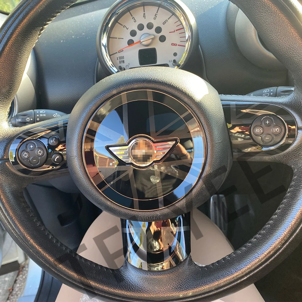 

For MINI Cooper S One R55 R56 R57 R58 R59 R60 R61 The Black Flag Steering Wheel Center Panel Car Sticker Car-Styling Accessories