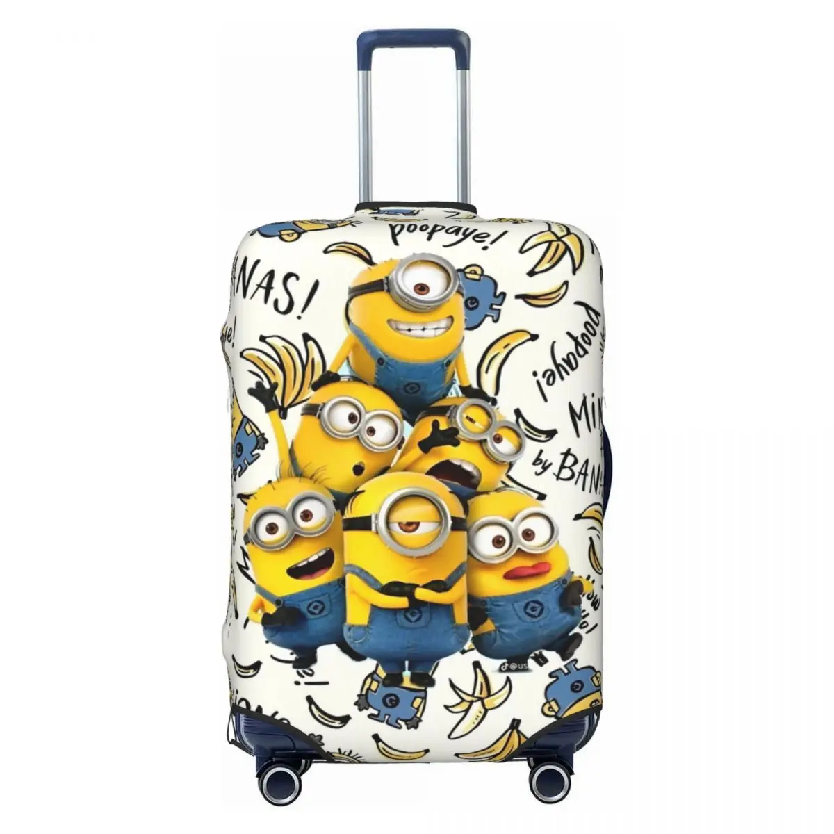 Kawaii M-Minions Gepäck-Kofferabdeckungen, Gepäckabdeckung, Schutz, kratzfest, Reisezubehör, passend
